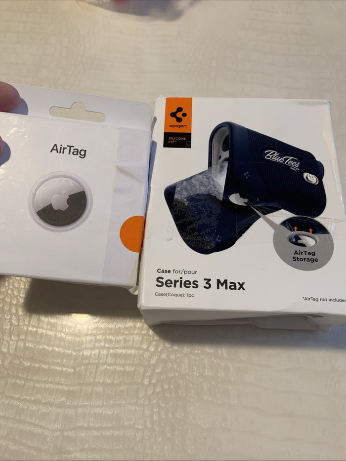 New Apple AirTag Tracker - With Golf Cart Case Blue Tees0