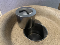 Threshold 10.6” x 5” Outdoor Gas Tabletop Fire Pit Hammered Stone7