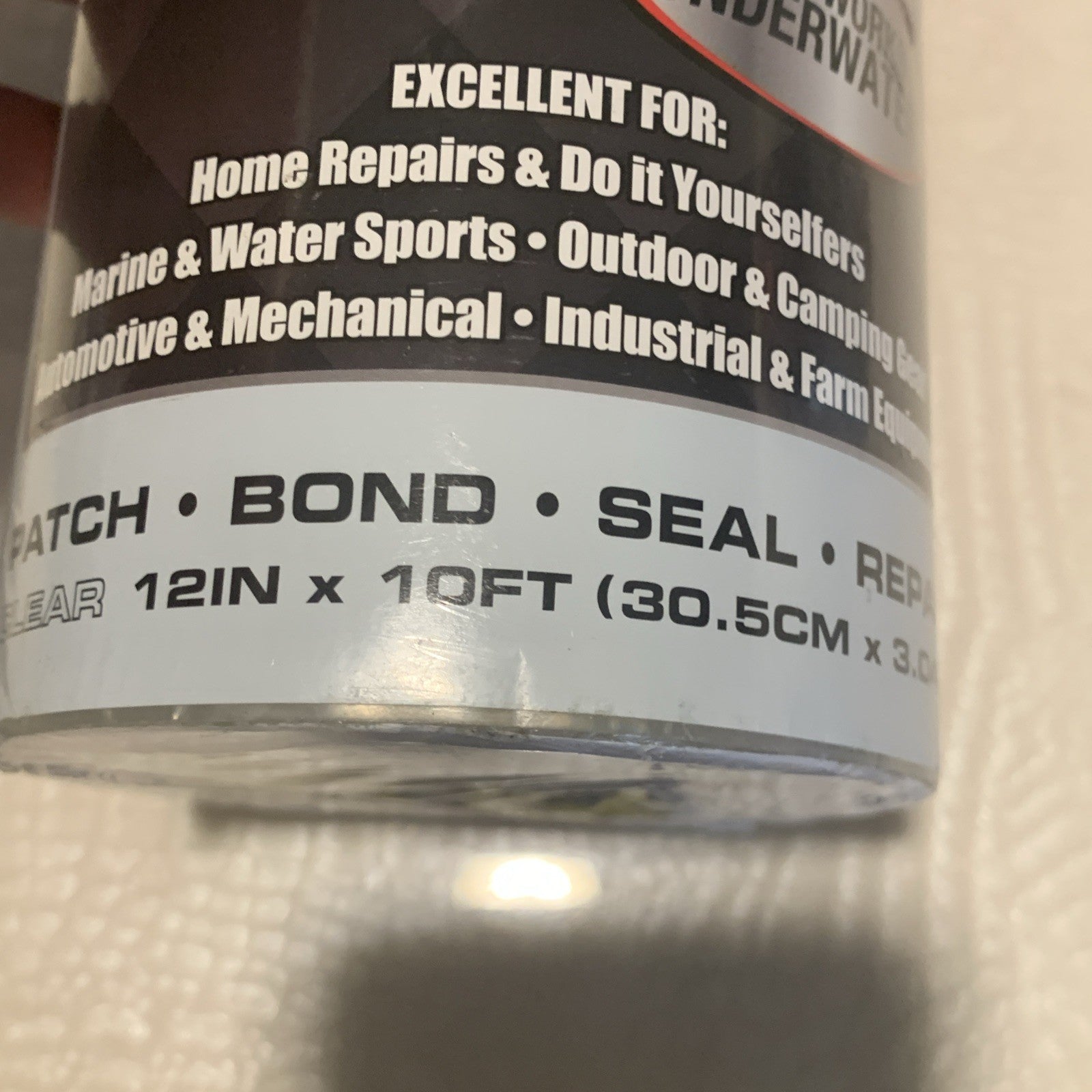 Flex Seal Tape 12 in x 10 ft Clear Original Thick Flexible Rubberized Waterproof5