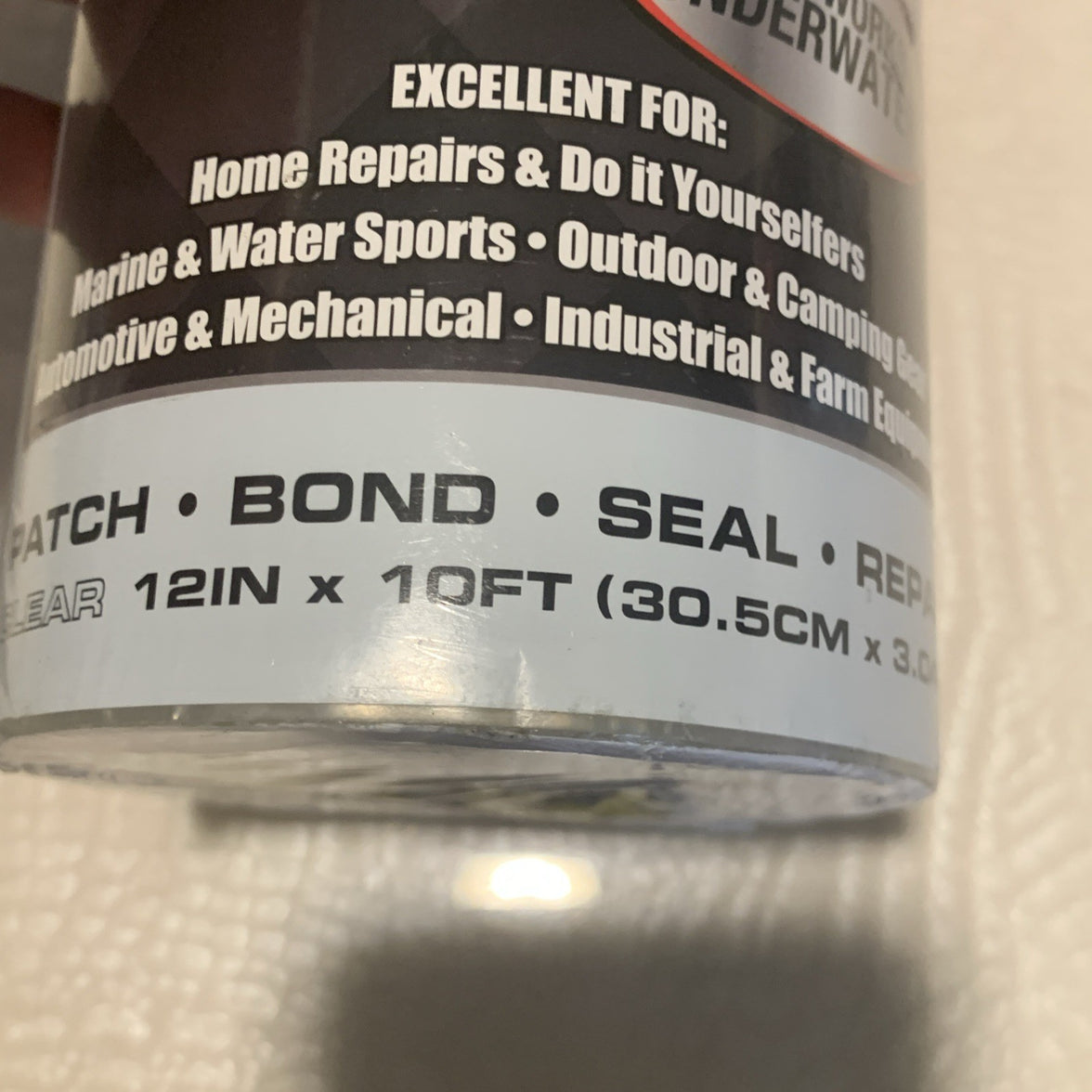 Flex Seal Tape 12 in x 10 ft Clear Original Thick Flexible Rubberized Waterproof5