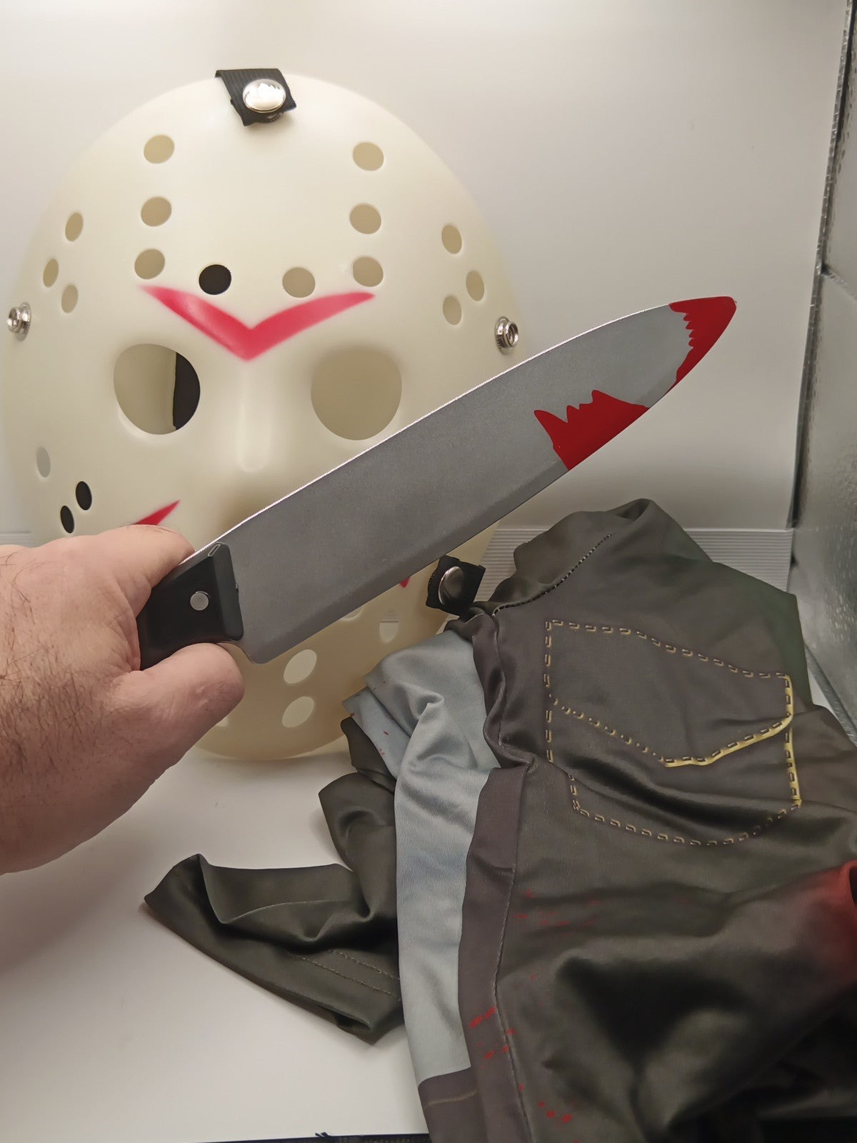 A9TEN Jason Mask Costume, Friday the 13Th Jason Voorhees Hockey Mask Knife5