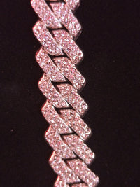 14 MM Miami Cuban Chain, Necklace 22" CZ AAA Quility Diamond, Silver Color2