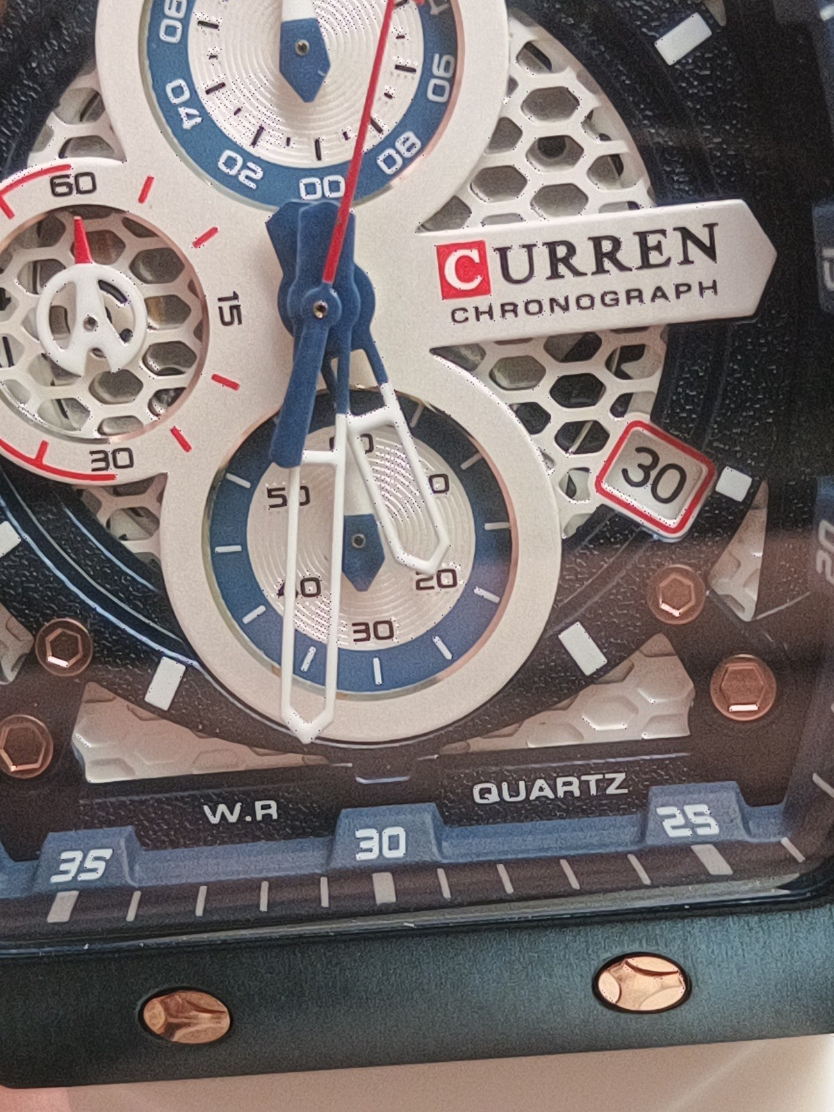 CURREN Men Sport Watch Brand Silicone Wristwatch Big Case Male Quartz Watches-3