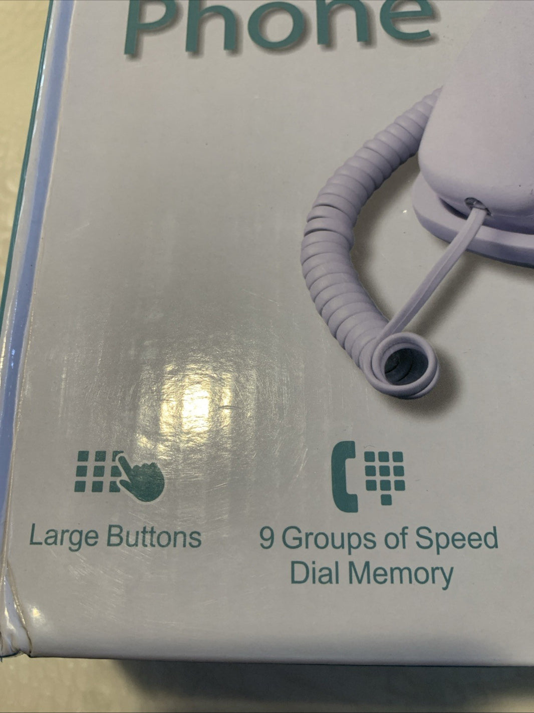 BIG BUTTON PHONE FOR SENIORS CORDED LANDLINE 9 SPEED DIAL Extra Load Ringer1