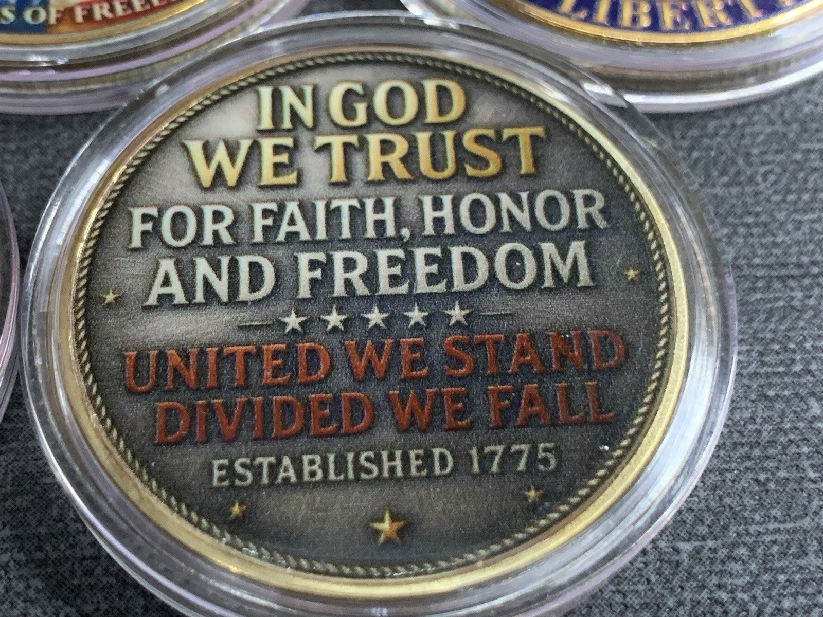 Set Of 7 Different America 250th Anniversary Commemorative Challenge Coin $ave!!13