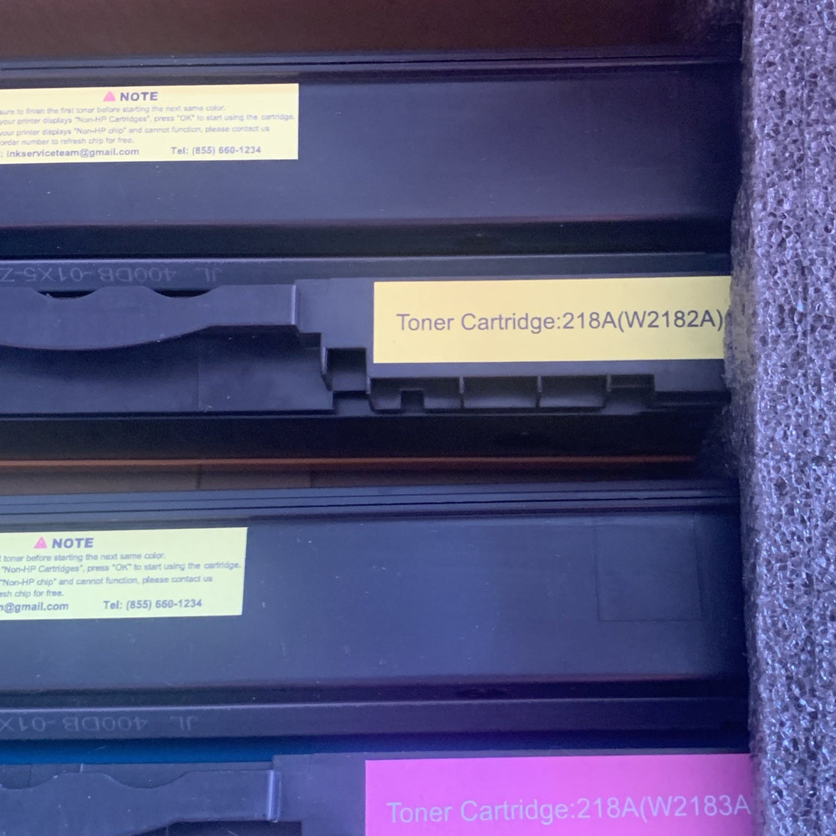 4PK 218A Toner Cartridge With Chip Compatible for HP Color Pro 3201 Pro MFP 33016