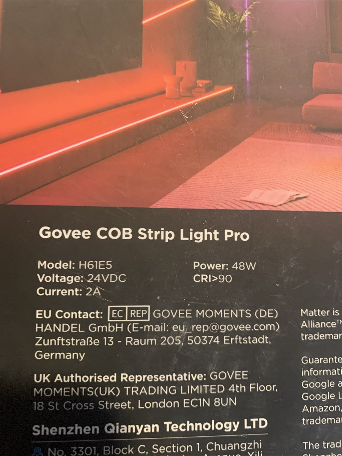 Govee Cob Strip Light Pro 3m/9.8ft6