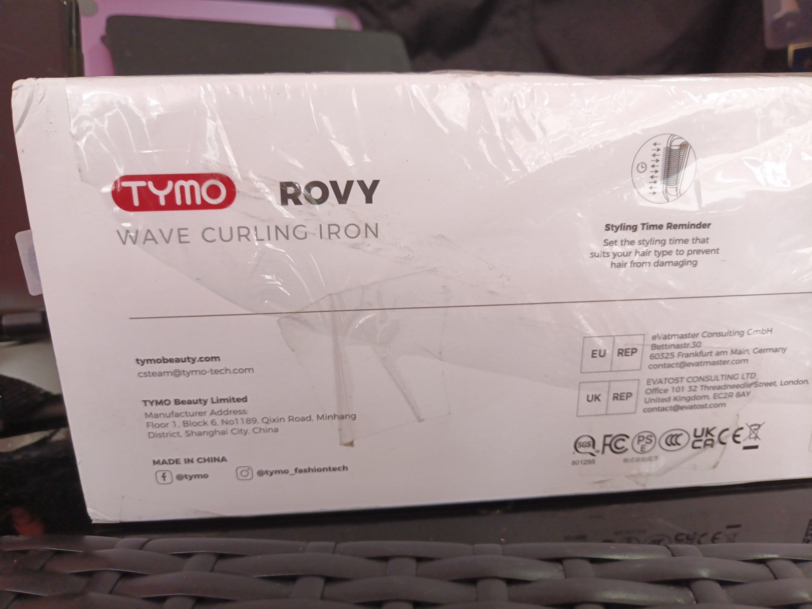 TYMO ROVY Wave Curling Iron - Ceramic 3-Barrel Pink1
