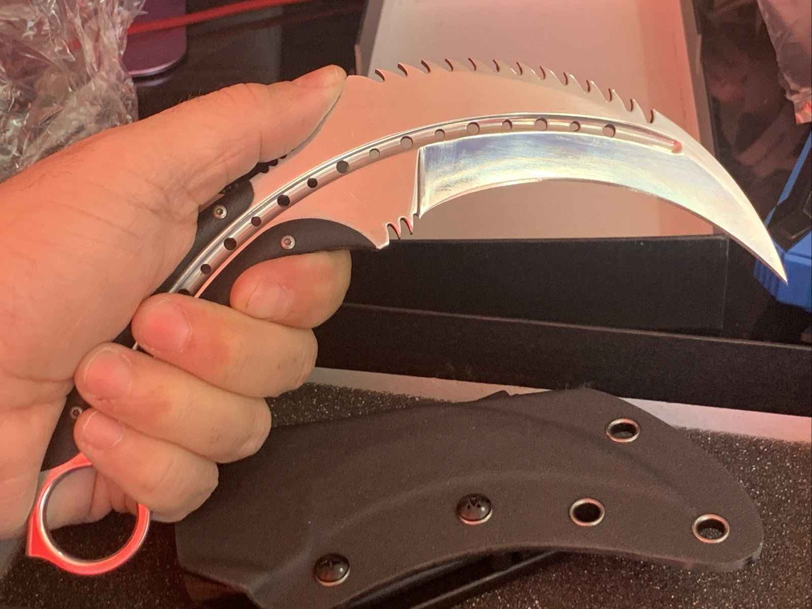 Karambit Claw Fixed Blade Knife FULL TANG Survival Hunting with Kydex Sheath8