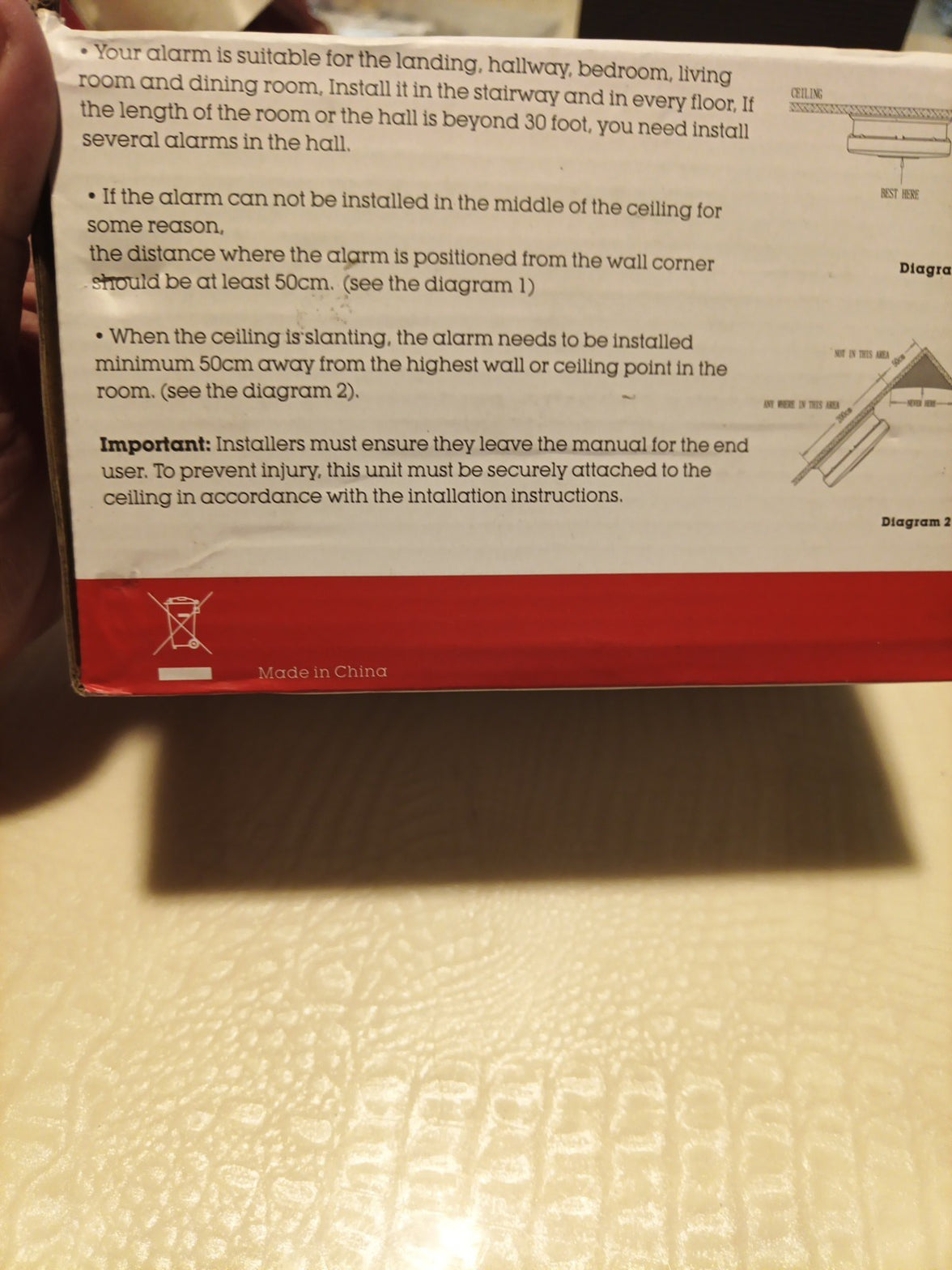 LS Home Smoke Alarm 4 Pack Photoelectric Fire Detector 9V Battery Open Box New2