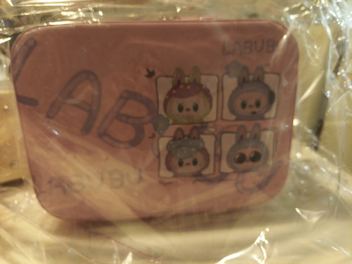 Great Quility Labubu Makeup Case W/Mirror Pink0