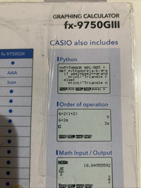 Casio Graphing Calculator Python SAT/ACT ApprovedFX-9750G1114