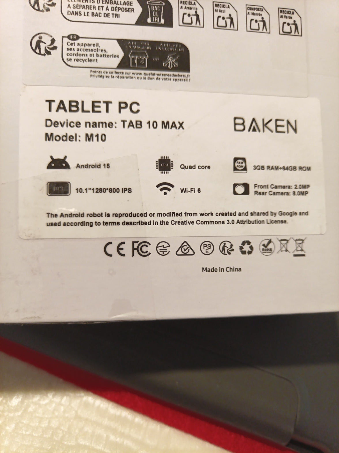 2 in 1 Tablet 10.1 Inch Android 15 OS Tablets with Keyboard, Mouse, Stylus Pen.6