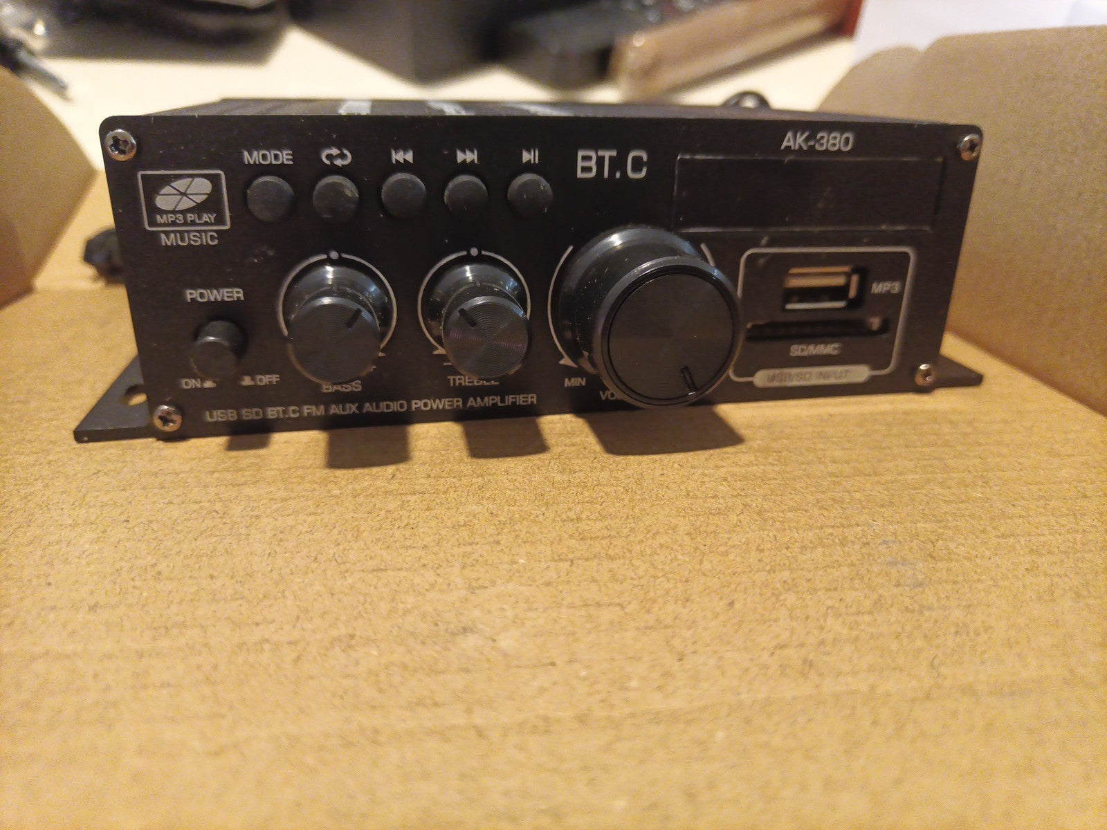 AK-380 USB SD BT.C FM AUX Audio Power Amplifier 400W+400W 2.0 CH HiFi Stereo ...8
