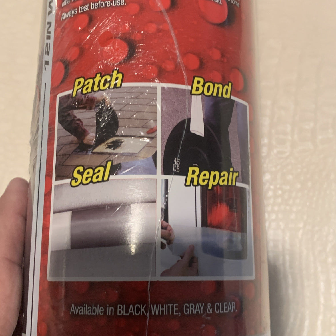 Flex Seal Tape 12 in x 10 ft Clear Original Thick Flexible Rubberized Waterproof11