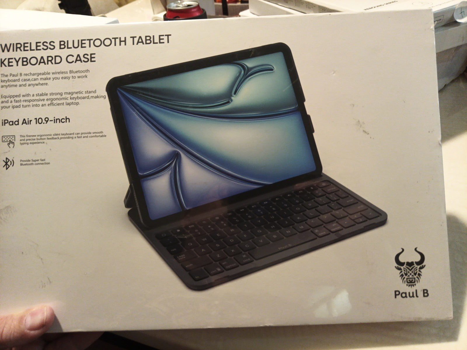 IPad Air 6 10.9in Wireless Bluetooth Tablet Keyboard Case Color Backlit Keyboard0