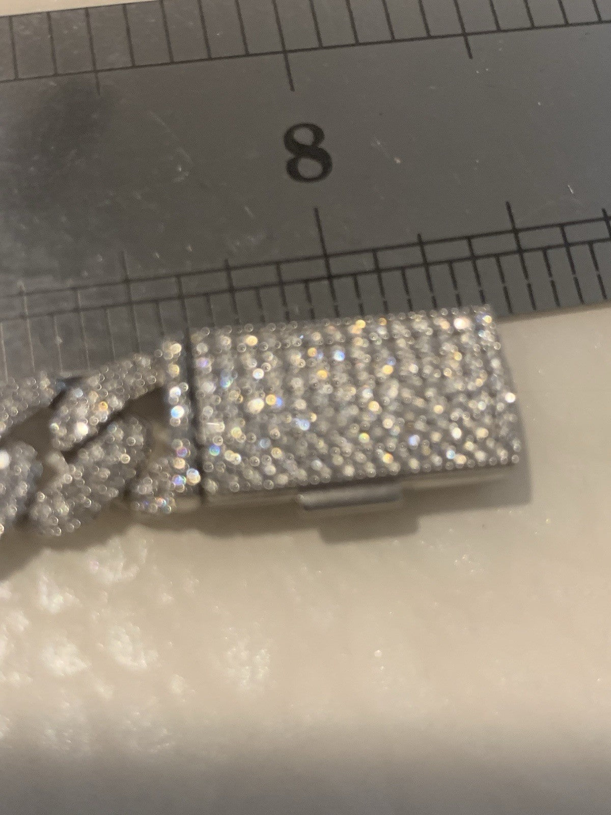 Moissanite Cuban Bracelet,  Iced Out 8.5”, 10mm, Sterling Silver 925, 1.5 Oz2