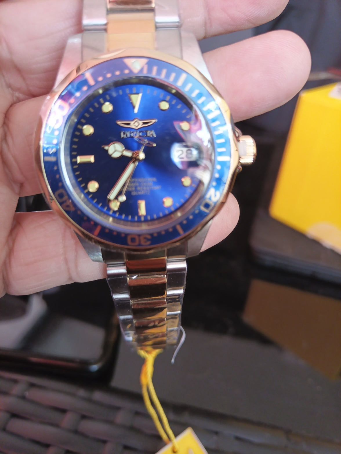 INVICTA Gent's Wristwatch Pro Driver, 40mm, Gold And Silver. New No Box1