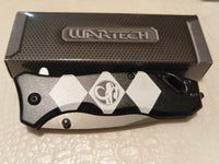 Black Power Ranger Pocket Knife Spring Assisted EDC Blade, Glass Breaker & Seatb7