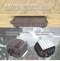 HYPERLITE 100W LED Canopy Lights: Dimmable 100W-5000K, Bronze2