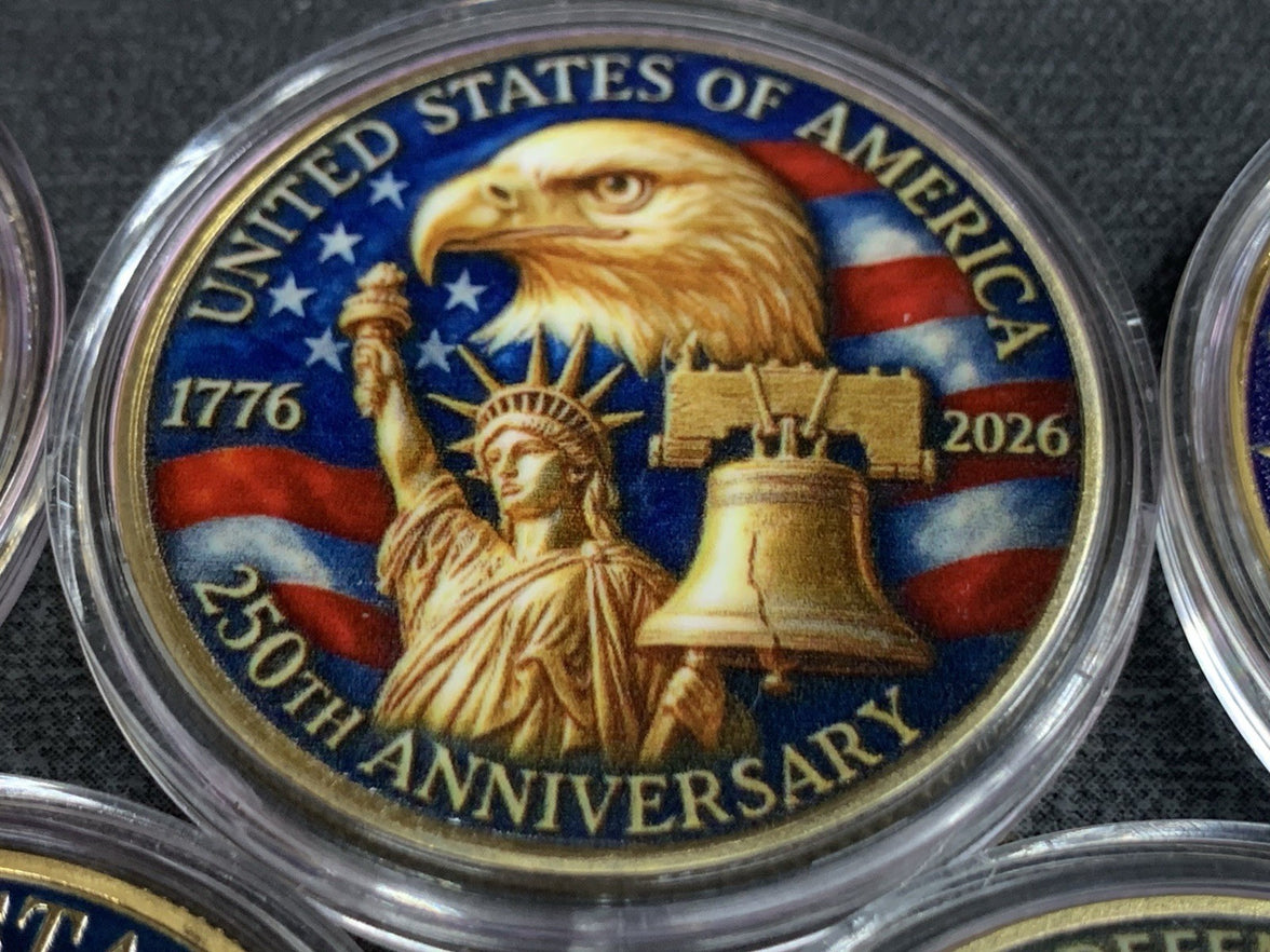 Set Of 6 Different America 250th Anniversary Commemorative Challenge Coin $ave!!5