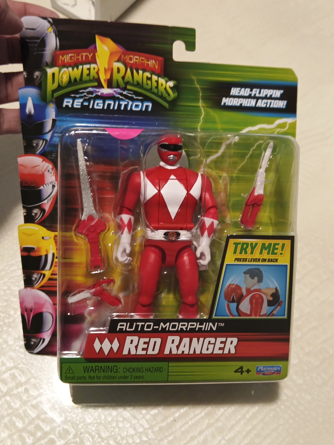 Playmates Toys Mighty Morphin Power Rangers Re-Ignition Auto-Morphin Red Ranger0