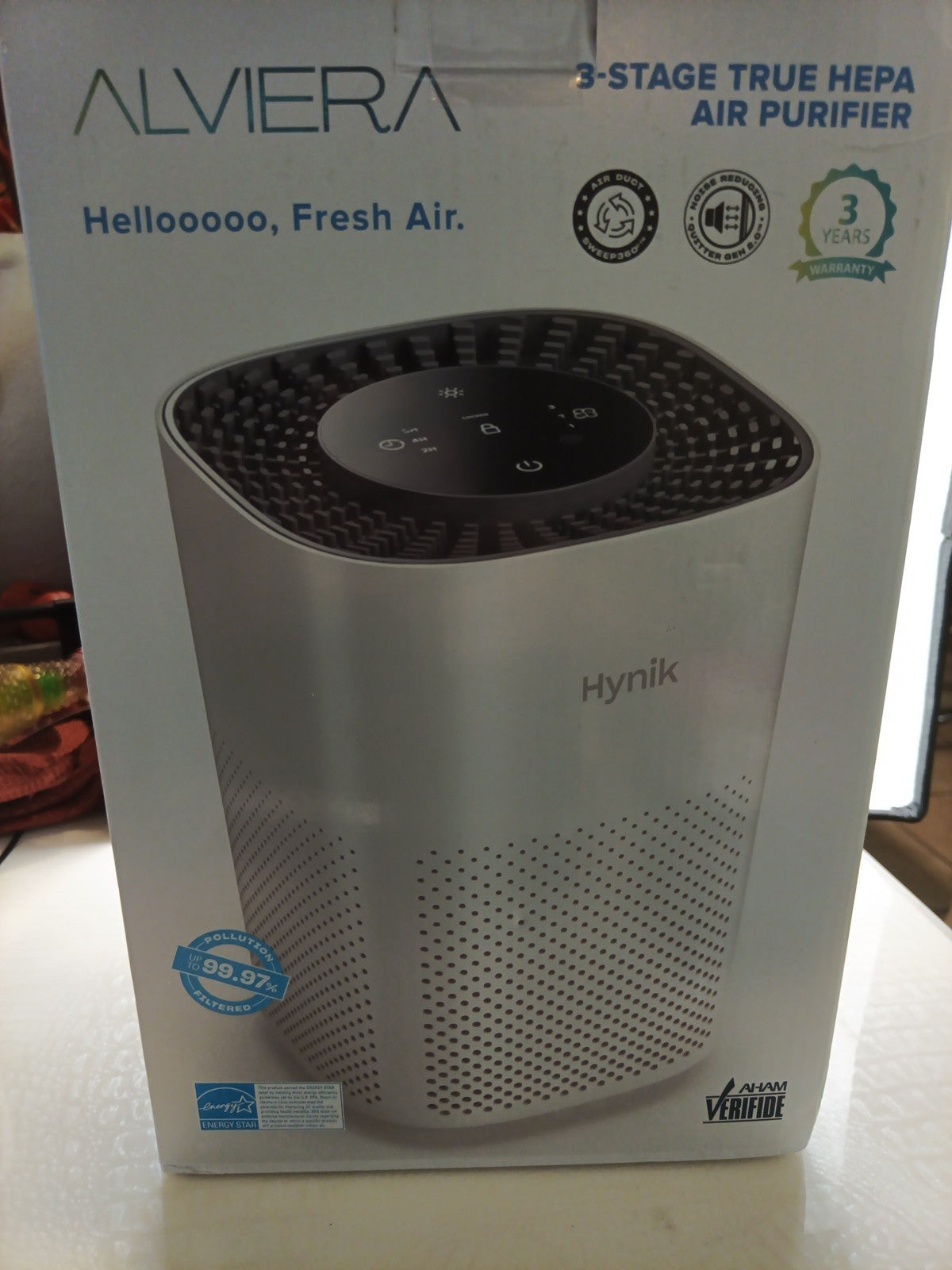 Alviera Air Purifiers for Bedroom, H13 True HEPA Filter for Smoke Pollen Dander0