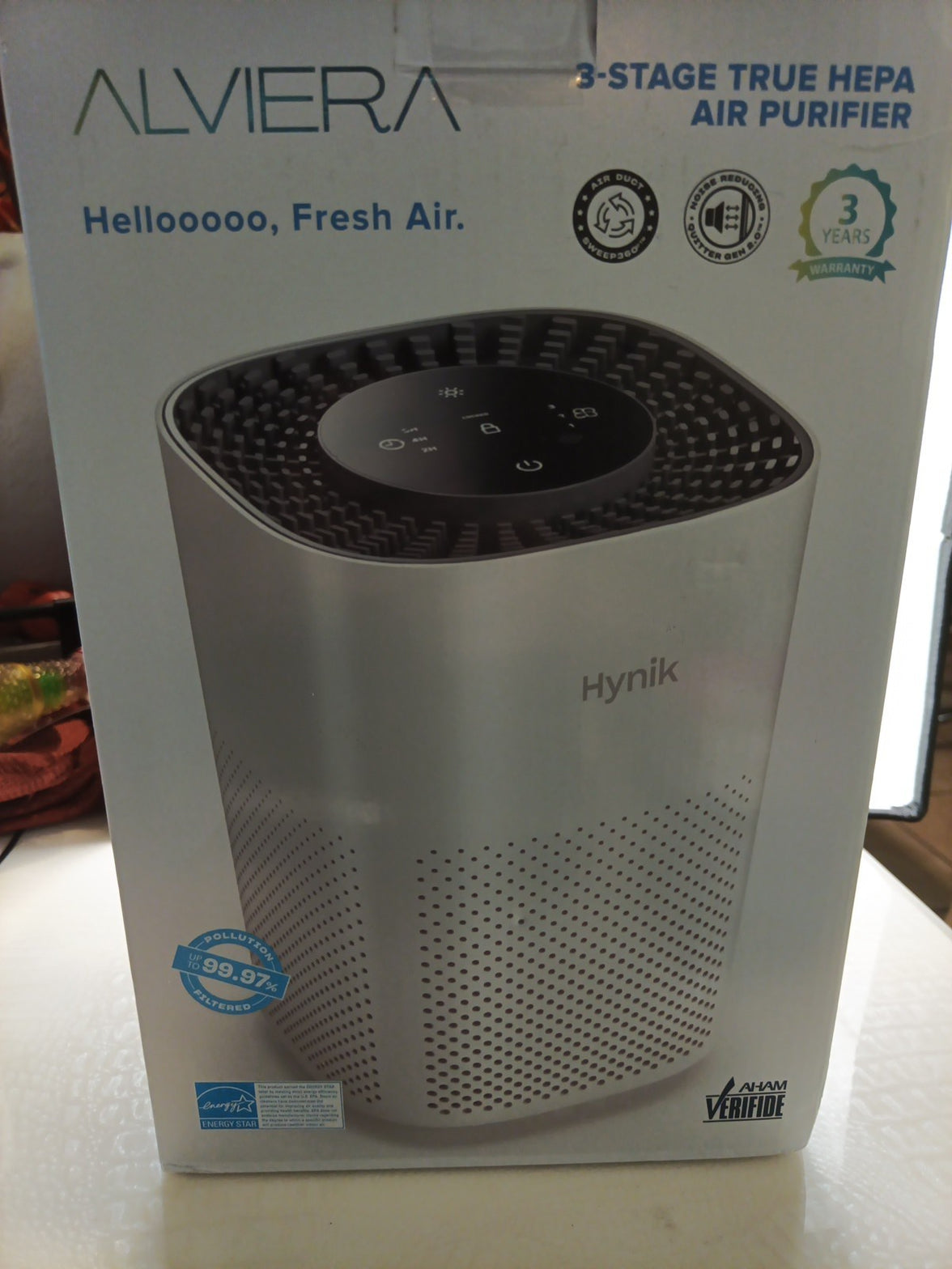 Alviera Air Purifiers for Bedroom, H13 True HEPA Filter for Smoke Pollen Dander0