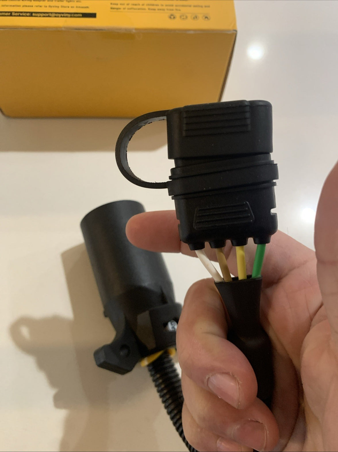 Oyviny RV 7 Pin Trailer Plug with IP68 Waterproof Seal, Detachable 7 Way Round 4