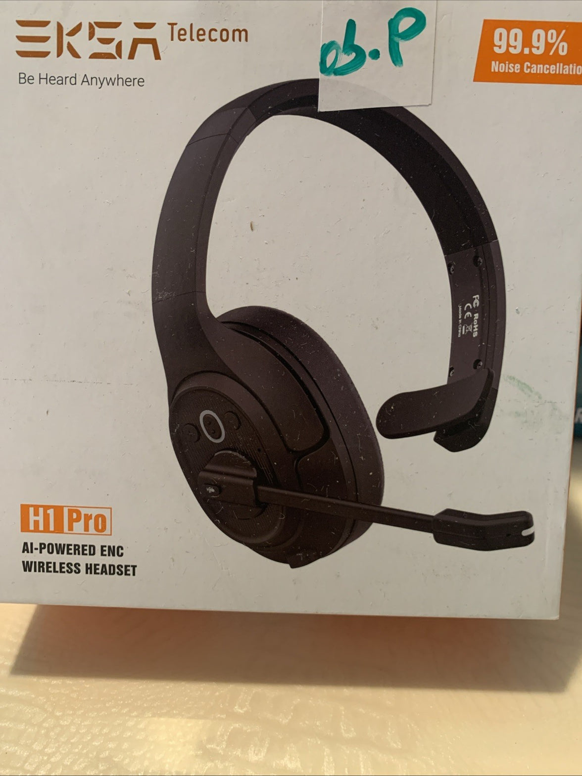 EKSAtelecom H1 Pro AI-Powered Wireless Headset, Black0