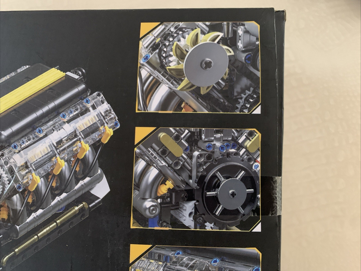 Mechanical V8 Engine Model 905 Pieces Building Blocks Yc5573
