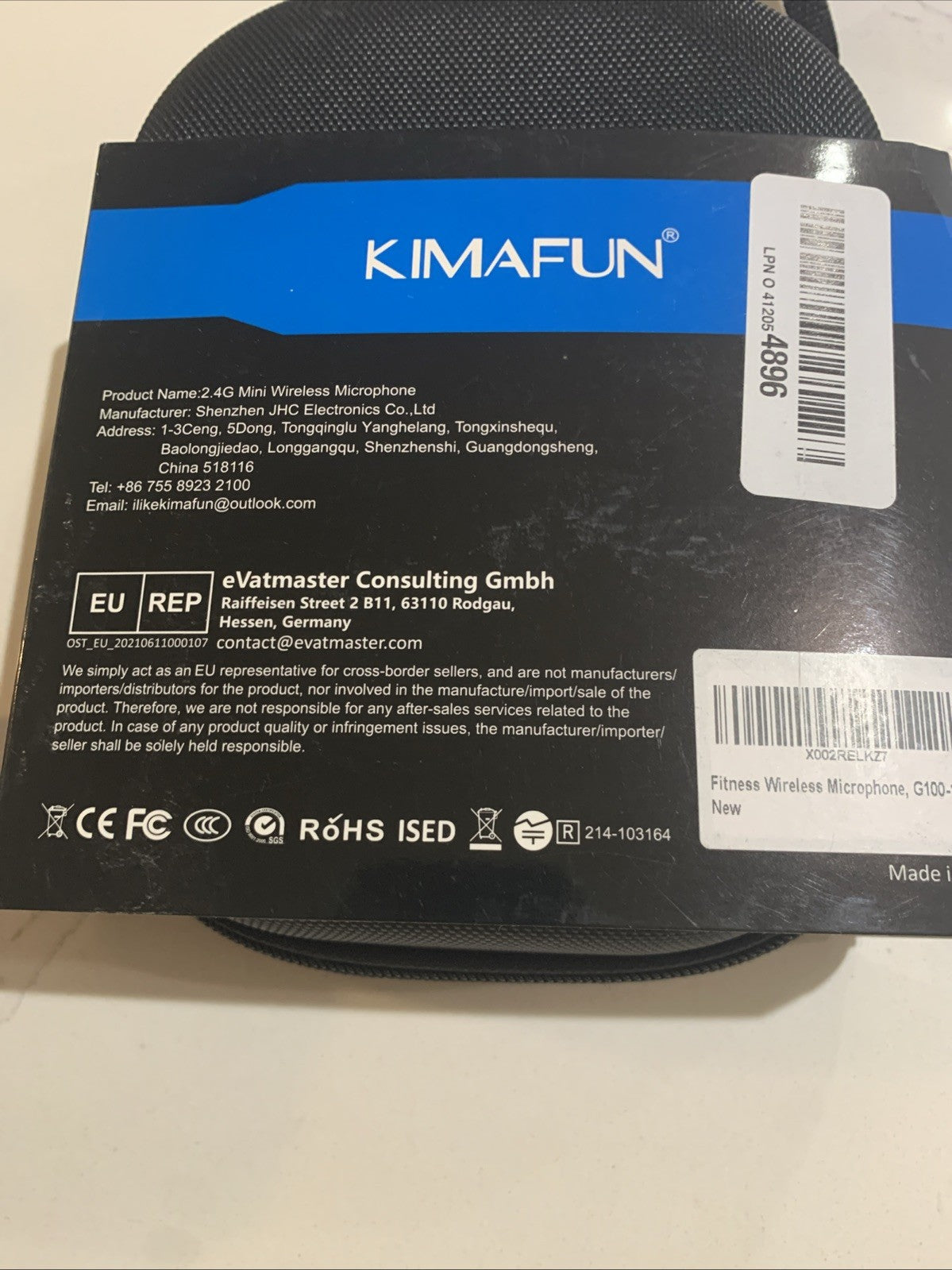 KIMAFUN Stereo Wireless In-Ear Monitor System Necklace KM-G1201