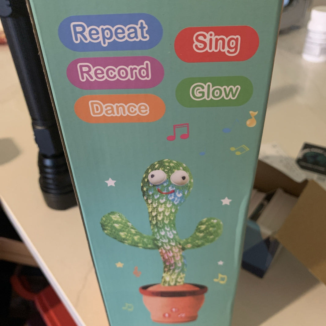 TikTok Viral Dancing Talking Cactus Toy Repeat Record Sing Plush Toy Kids New0