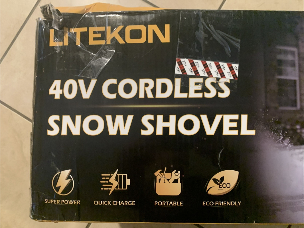 Litekon 40V Brushless Cordless Snow Shovel 13" 2x4Ah Yellow1