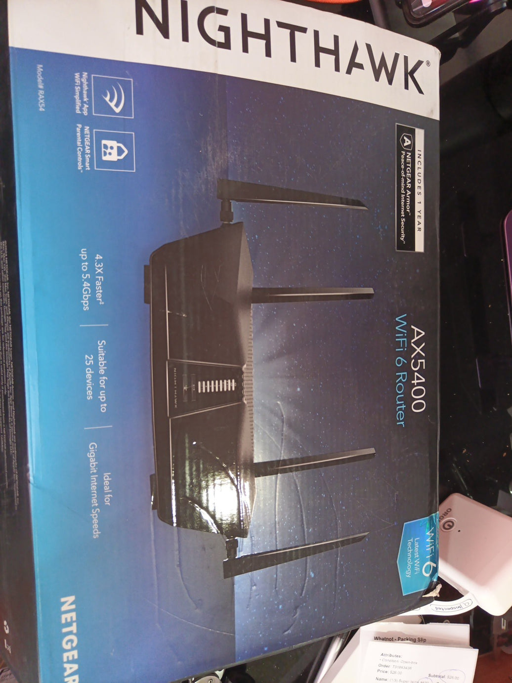 NETGEAR Nighthawk 6Stream Dual-Band WiFi 6 Router (RAX54S) AX5400 Wireless Speed0
