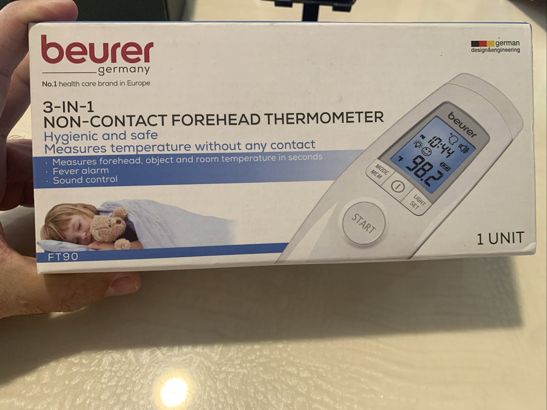 Beurer Bluetooth Non-Contact Thermometer, Forehead, Object, Room Temperature,...0