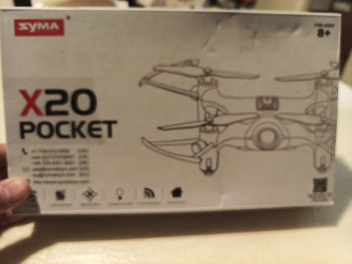 NEW Syma X20 Pocket Drone 4 Channel Remote Control Quadcopter in Blue0