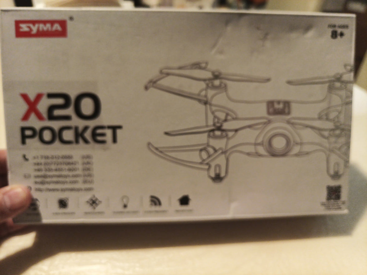 NEW Syma X20 Pocket Drone 4 Channel Remote Control Quadcopter in Blue0