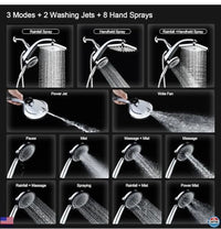 High Pressure Rain Shower Head: Premium System with Handheld Spray, 10 Settings4