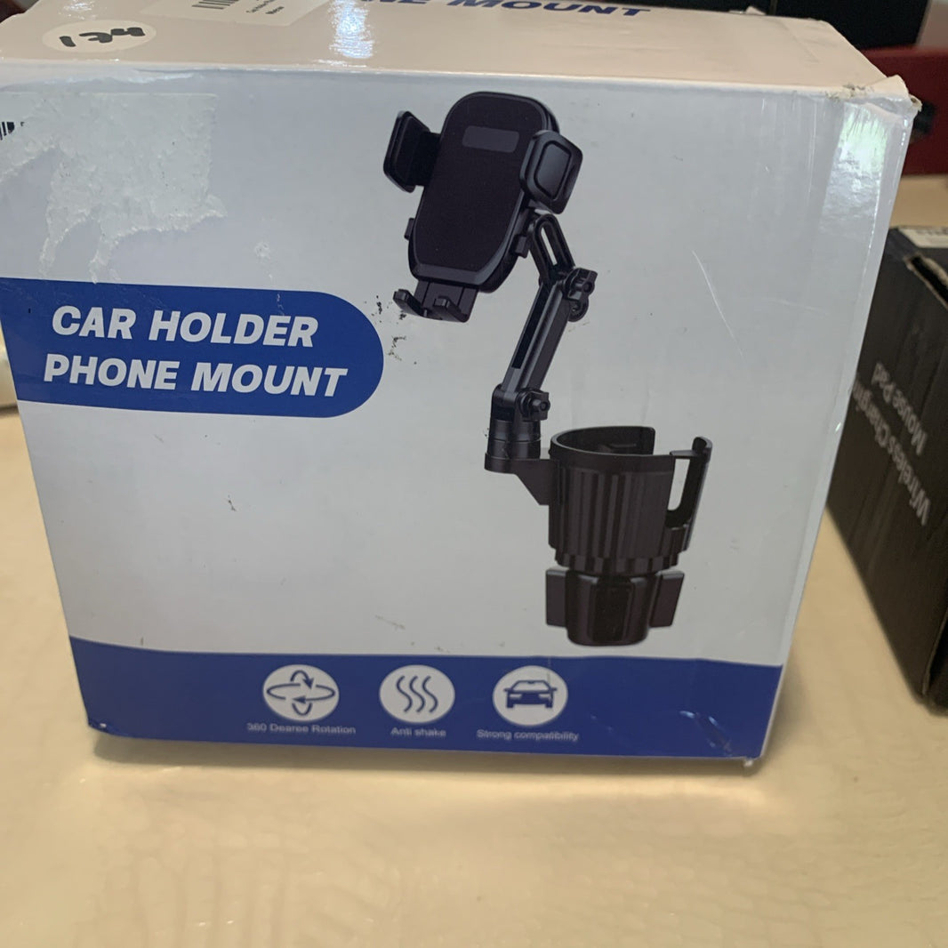 Cup Holder Phone Mount for Car, 2 in 1 Cell Phone Car Mount 360 Rotation Cup 0