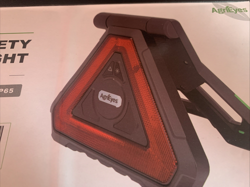 Agrieyes USB-C Rechargeable Emergency Triangle Lights, Portable Flashing LED ...1