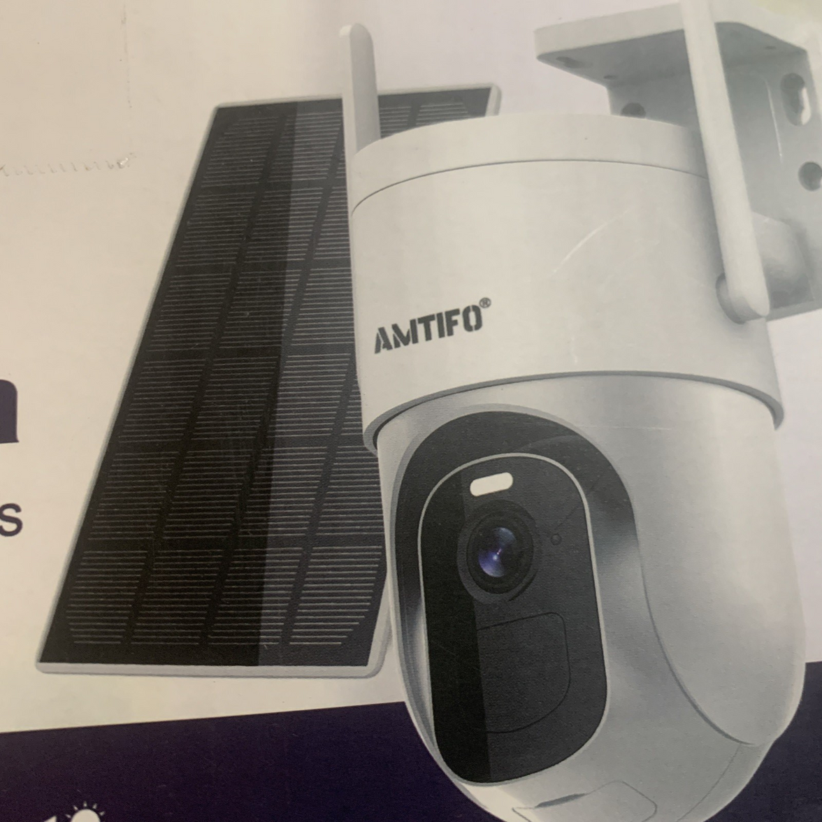 Amtifo Security Camera Wi-Fi & Sola Powered 360 Pts, 2K Image, Person Detection4