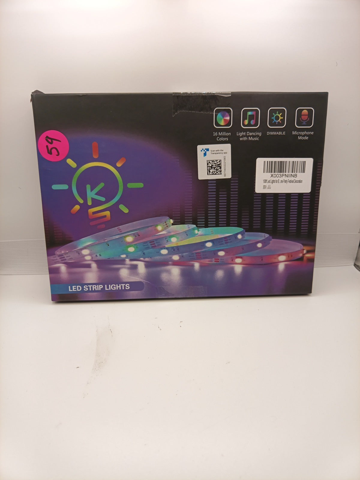 100Ft LED Strip Lights, Smart Light with App Remote Control, RGB LED Lights0