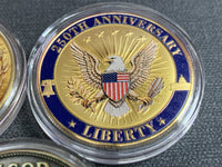Set Of 7 Different America 250th Anniversary Commemorative Challenge Coin $ave!!14