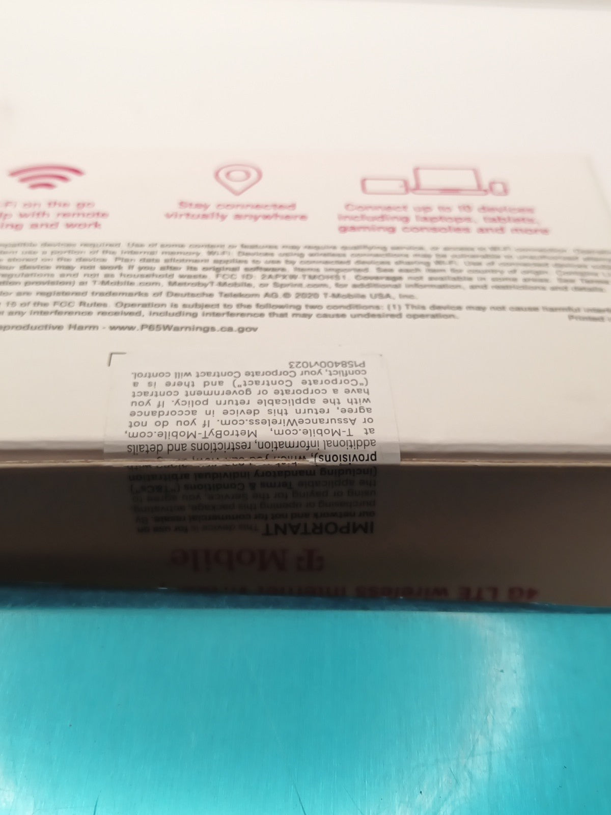 T-Mobile TMOHS1 4G LTE Portable Hotspot Connect 10 Devices 3000mAh New 3