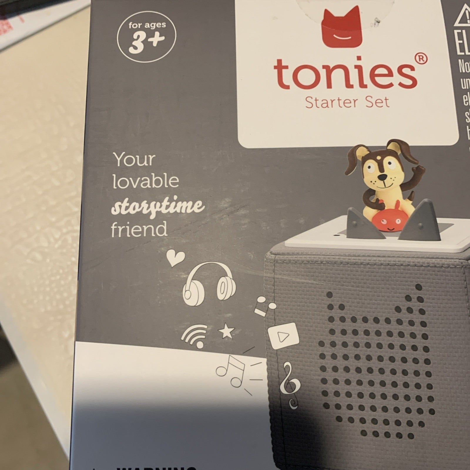 Tonies Toniebox Playtime & Storytime Songs - Puppy (10000764) - Gray New1