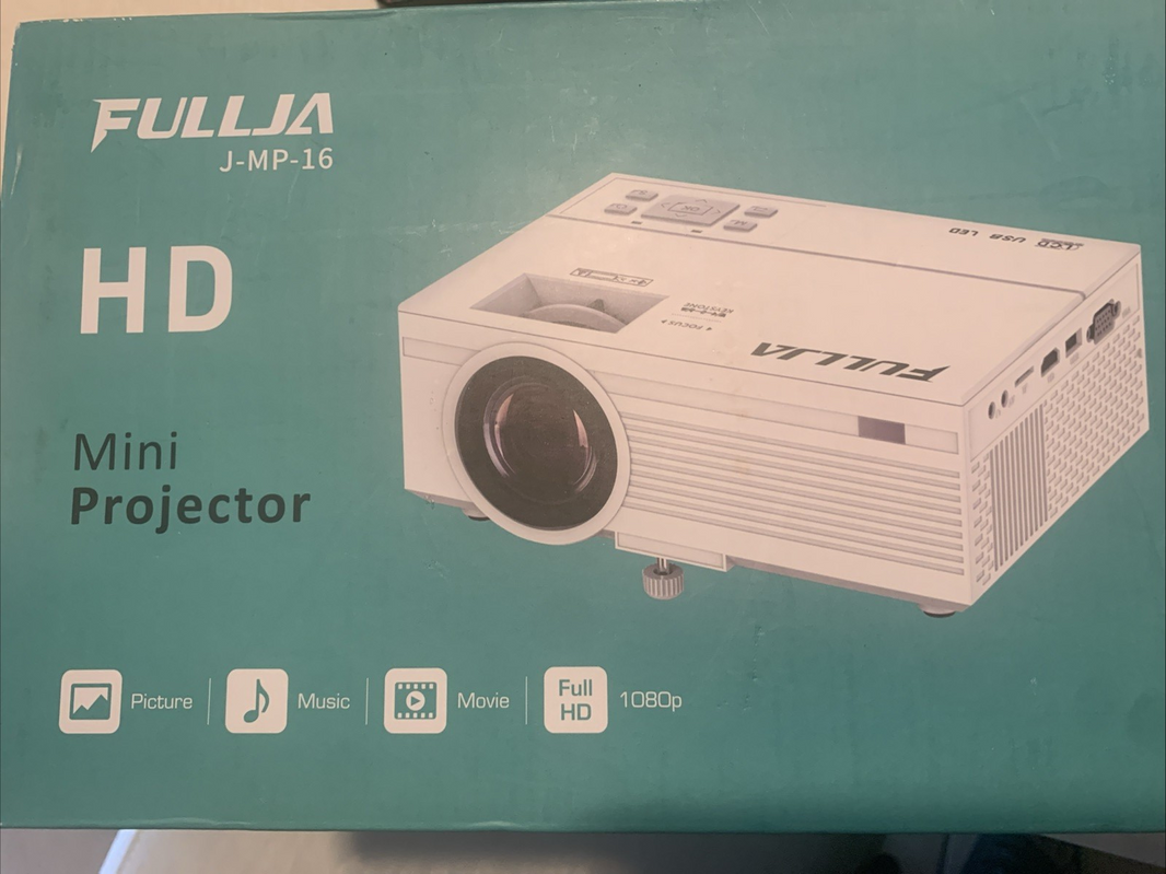 Fullja Mini Projector HD HDMI USB AV Home Theater Portable Video Projector0