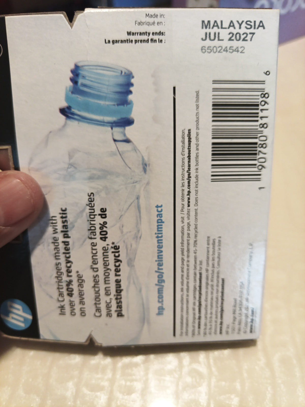 HP 64 Black Original Ink Cartridge Genuine BB 02/20273