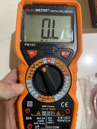 PM18C Digital Multimeter DC AC Voltage Current Tester Manual Range Backlight7