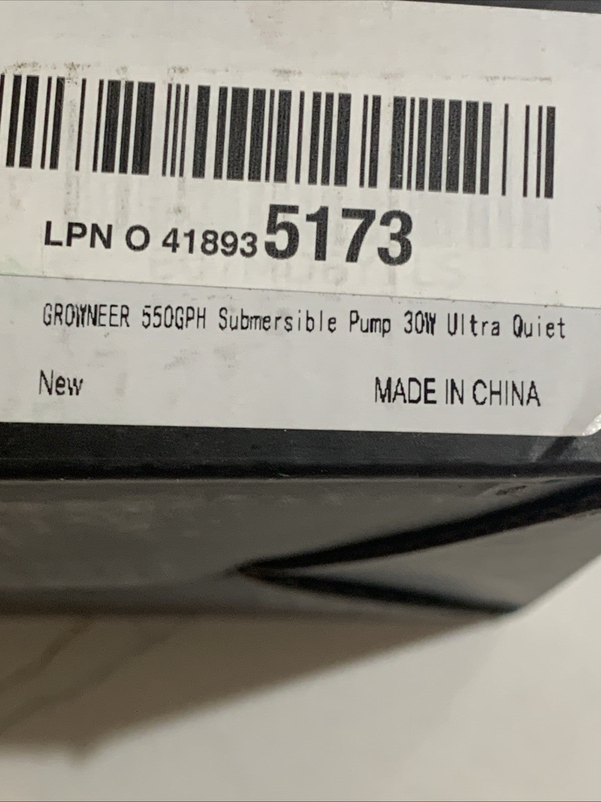 GROWNEER 550GPH Submersible Pump 30W Ultra Quiet - Black - Open Box1